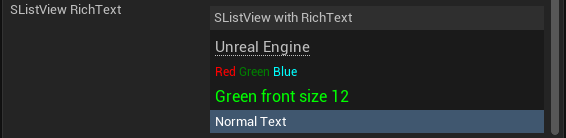 Unreal SListView with 3 items